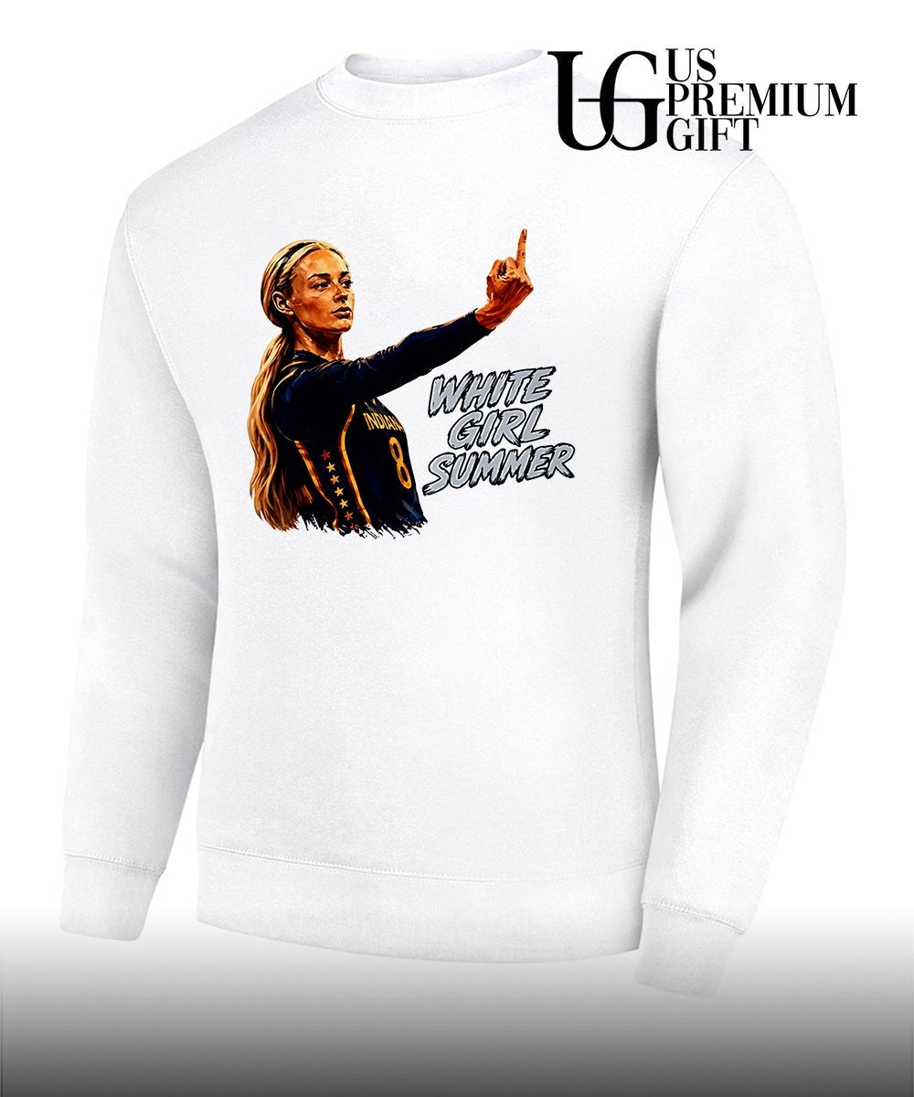 White Girl Summer Sophie Cunningham middle finger Indiana Fever WNBA shirt Unisex