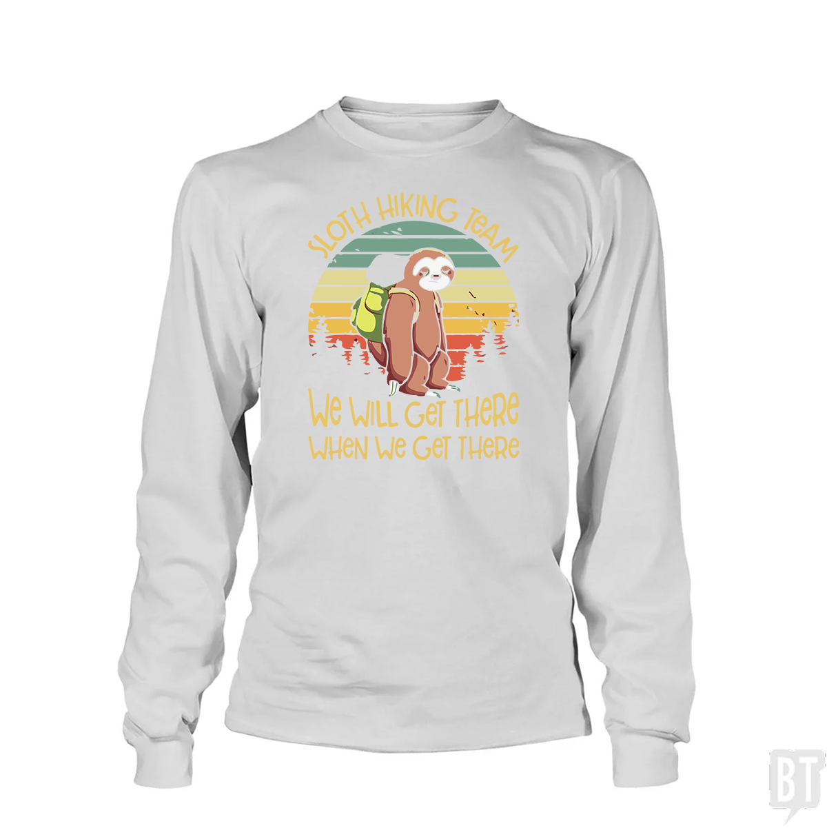 Funny Sloth Hiking Team Long Sleeve Unisex