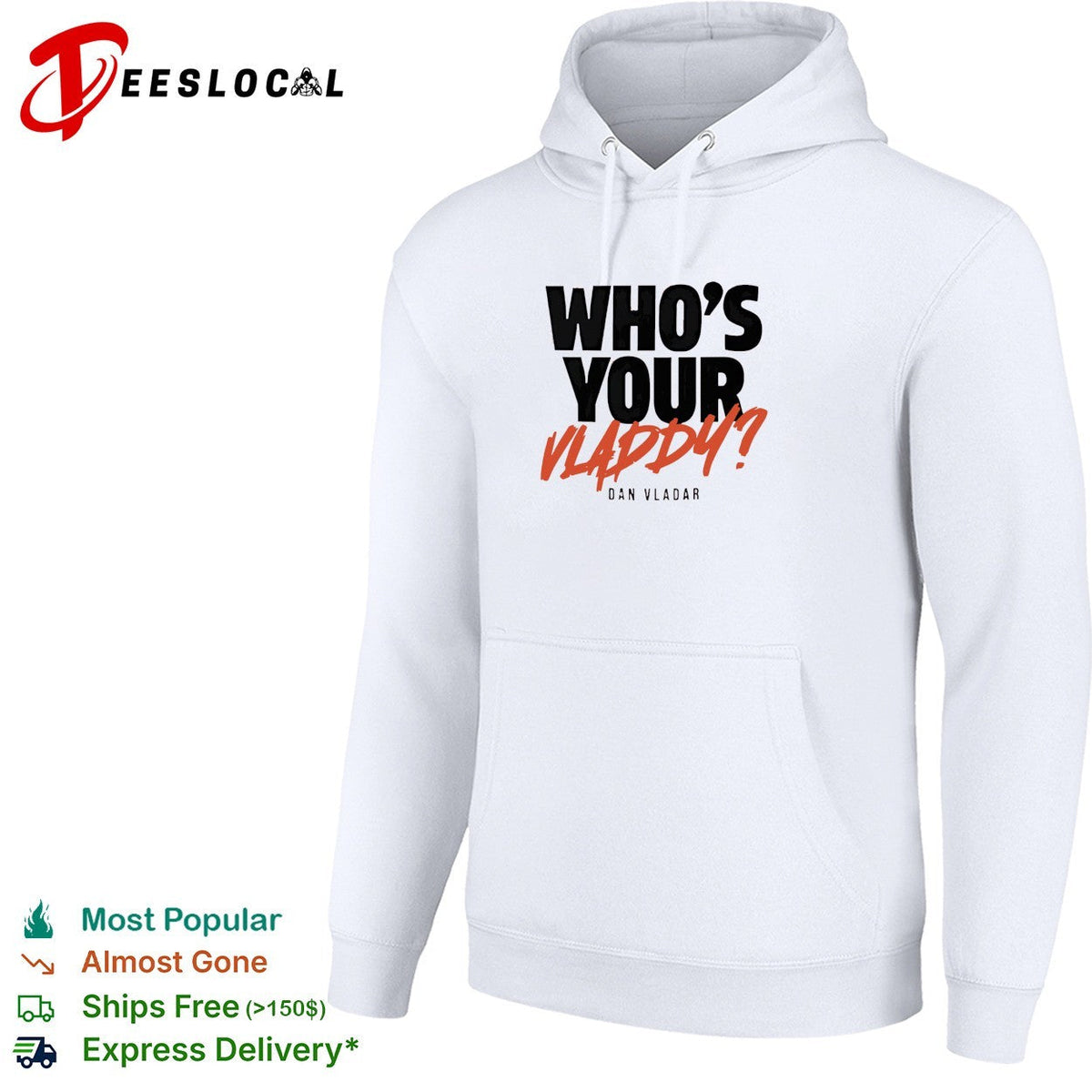 Who’s your Vladdy Dan Vladar real NHL goalie pun bold lettering graphic shirt Unisex