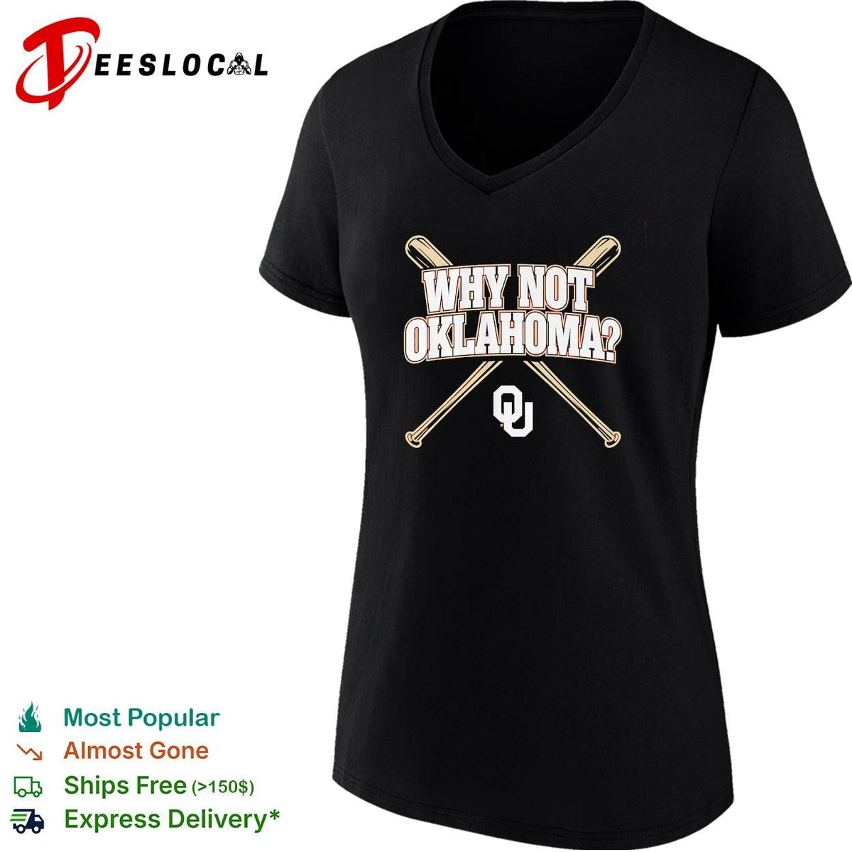 Why not Oklahoma crossed baseball bats poster shirt Unisex