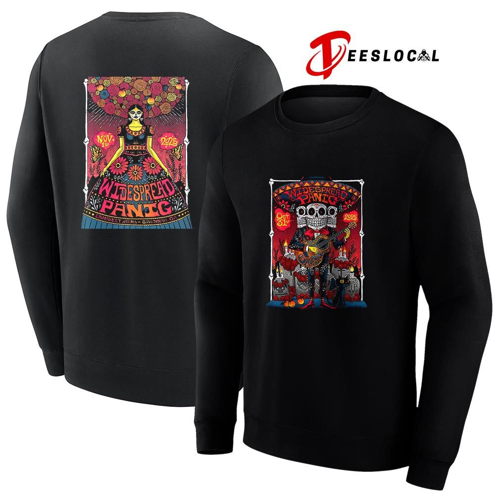 Widespread Panic Savannah Georgia Enmarket Arena Day Of The Death poster graphic shirt Unisex