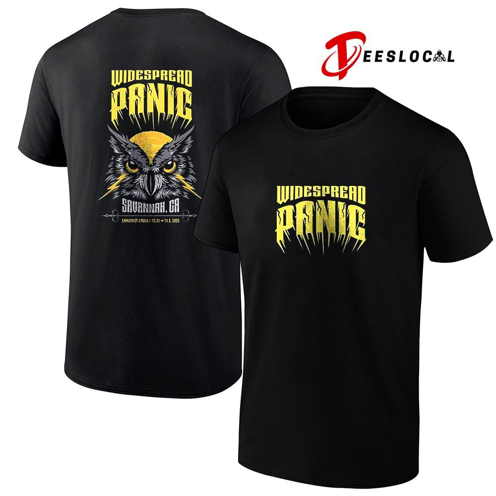 Widespread Panic Savannah Georgia Enmarket Arena the owl shirt Unisex