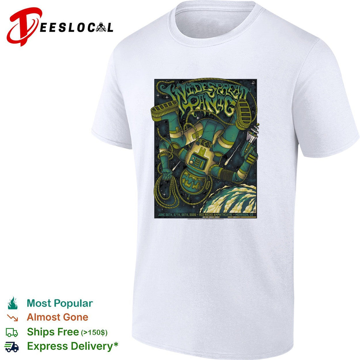 Widespread Panic concert poster shirt Unisex