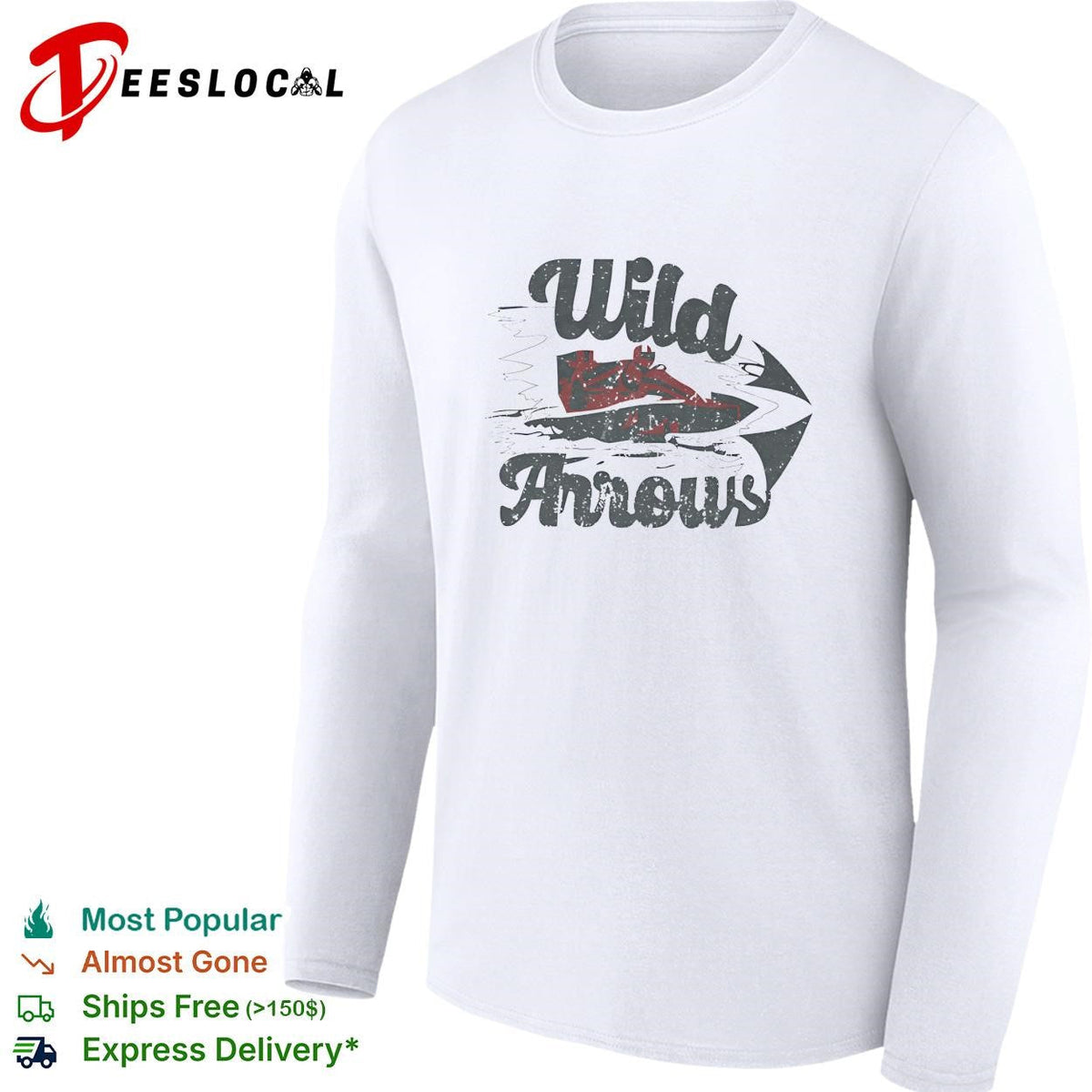 Wild Arrows speedboat racing vintage retro art shirt Unisex