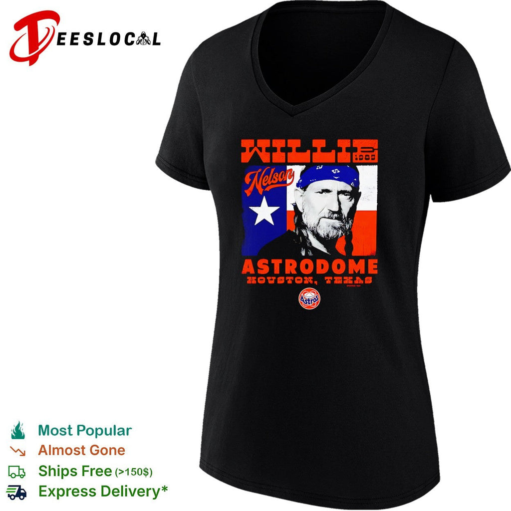 Willie Nelson 1985 Astrodome Houston Texas Astros shirt Unisex