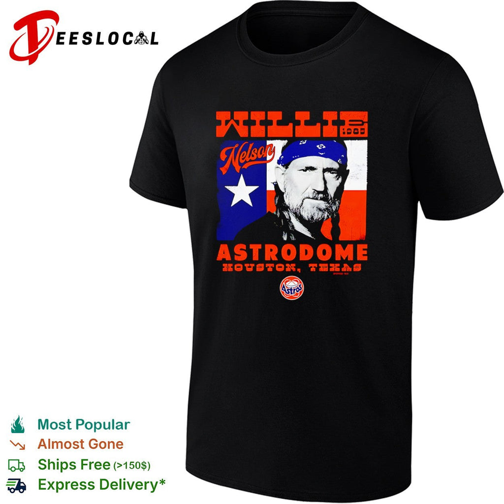 Willie Nelson 1985 Astrodome Houston Texas Astros shirt Unisex
