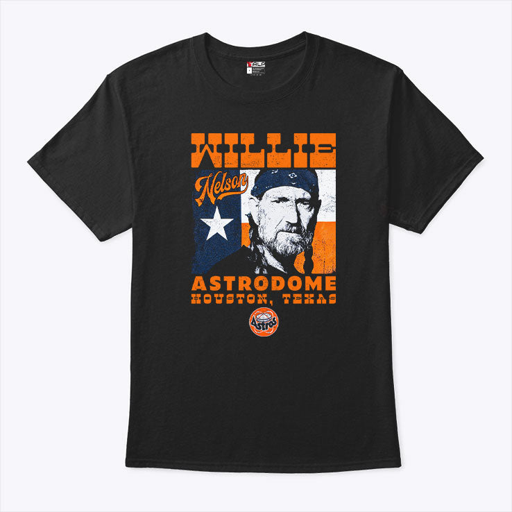 Willie Nelson 1985 Houston Astrodome Texas T Shirt Unisex