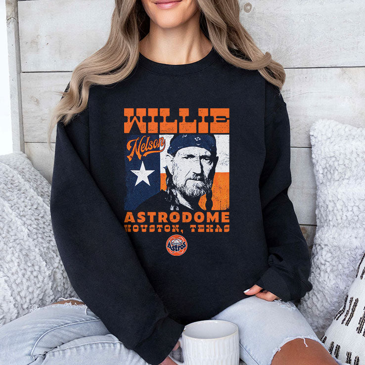 Willie Nelson 1985 Houston Astrodome Texas T Shirt Unisex