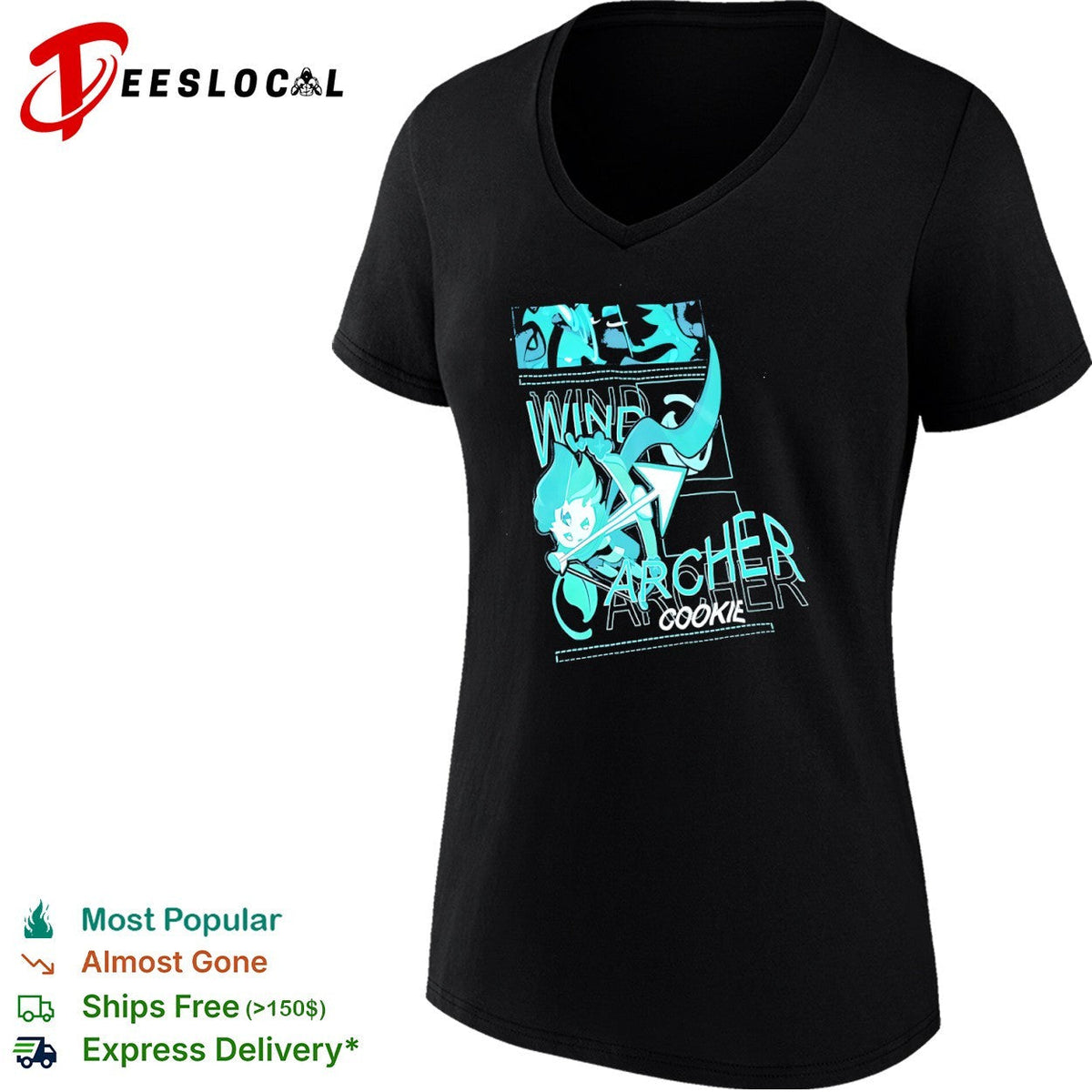 Wind Archer Cookie Run Kingdom Character Anime Video Game Shirt Unisex
