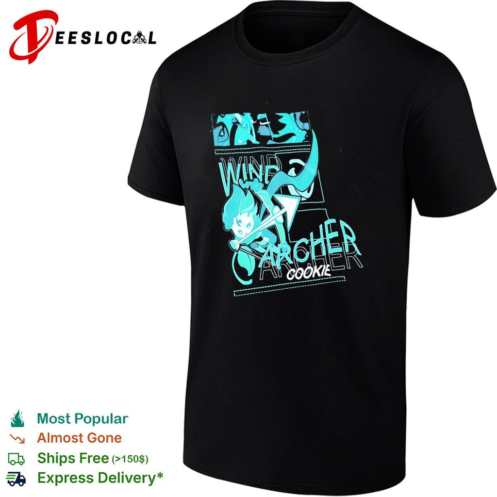 Wind Archer Cookie Run Kingdom Character Anime Video Game Shirt Unisex