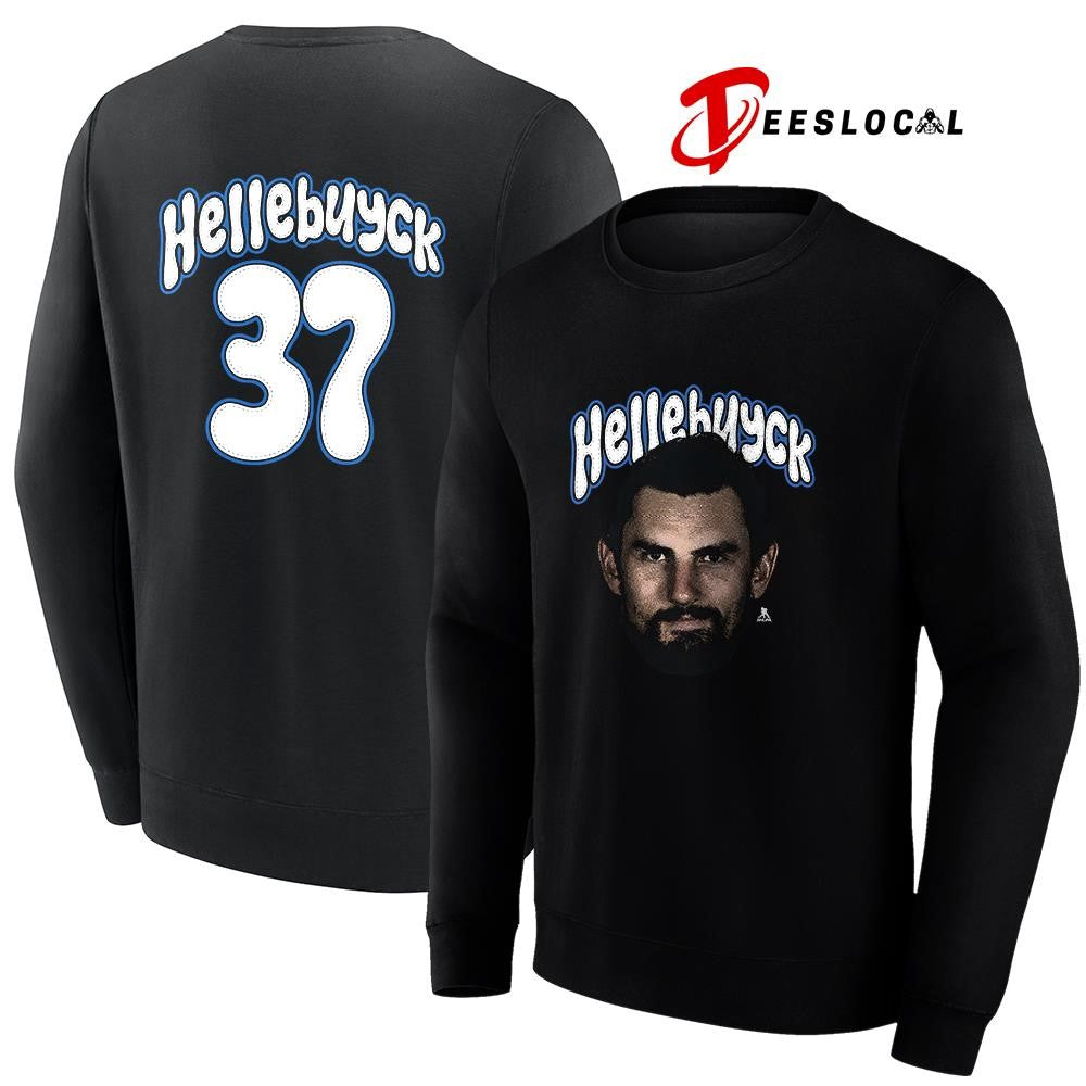 Winnipeg Jets Connor Hellebuyck portrait name and number shirt Unisex