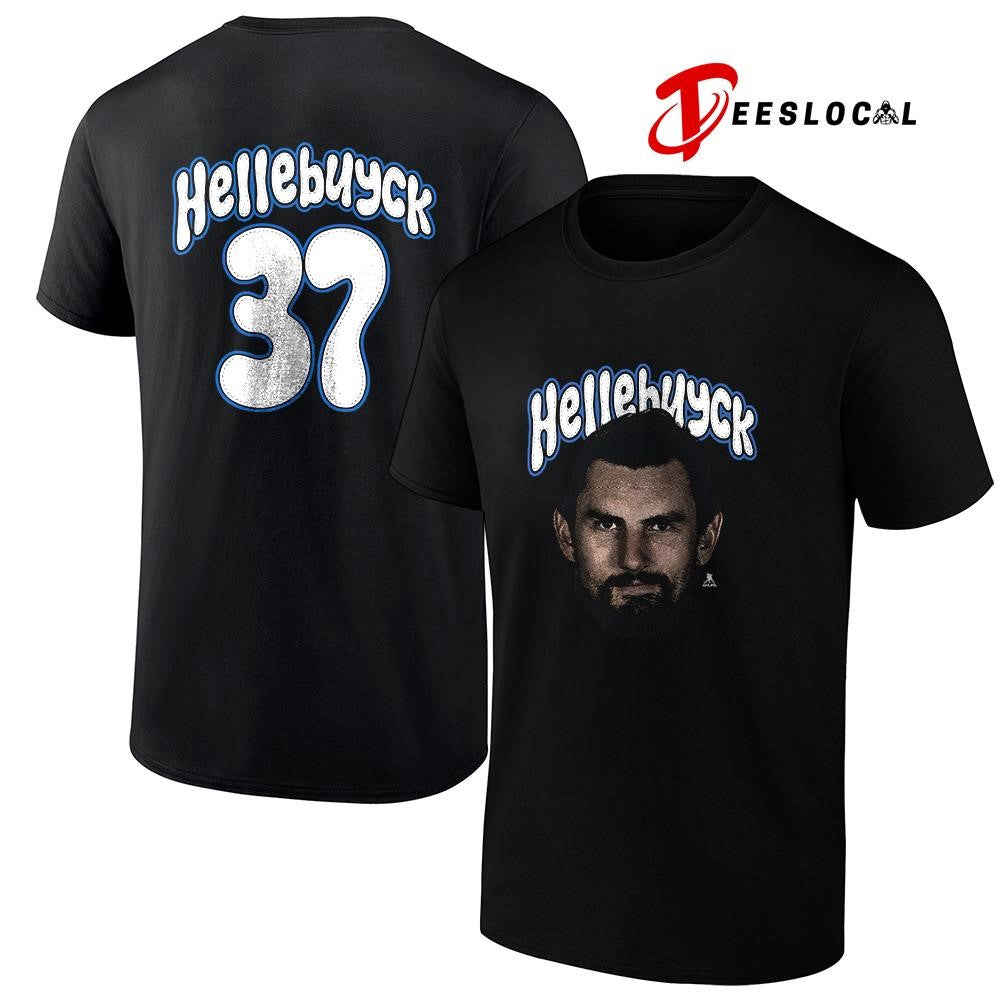 Winnipeg Jets Connor Hellebuyck portrait name and number shirt Unisex