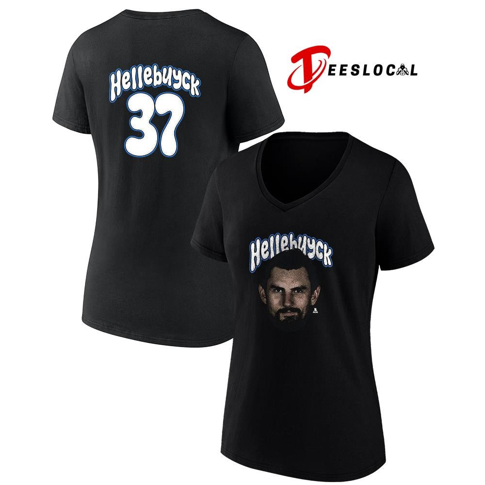 Winnipeg Jets Connor Hellebuyck portrait name and number shirt Unisex