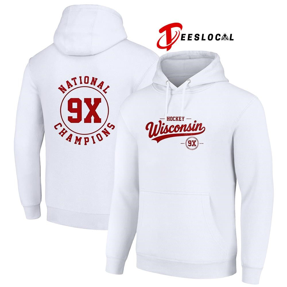 Wisconsin Badgers National Champions 9x logo shirt Unisex