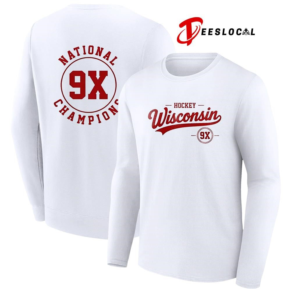 Wisconsin Badgers National Champions 9x logo shirt Unisex