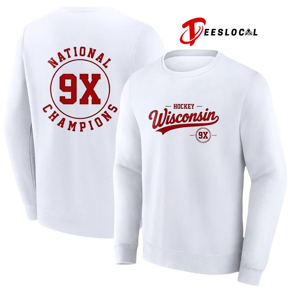 Wisconsin Badgers National Champions 9x logo shirt Unisex