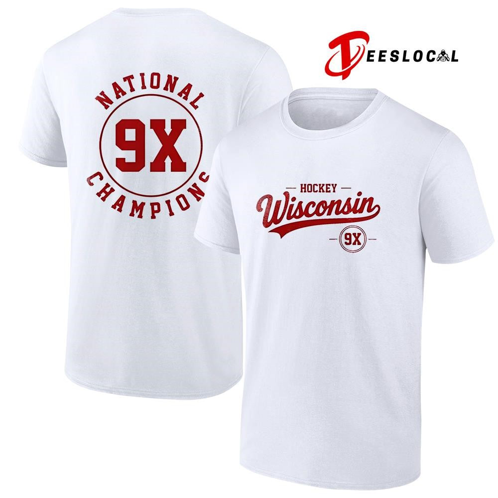 Wisconsin Badgers National Champions 9x logo shirt Unisex