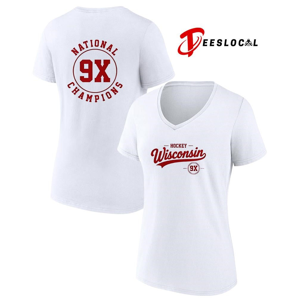 Wisconsin Badgers National Champions 9x logo shirt Unisex