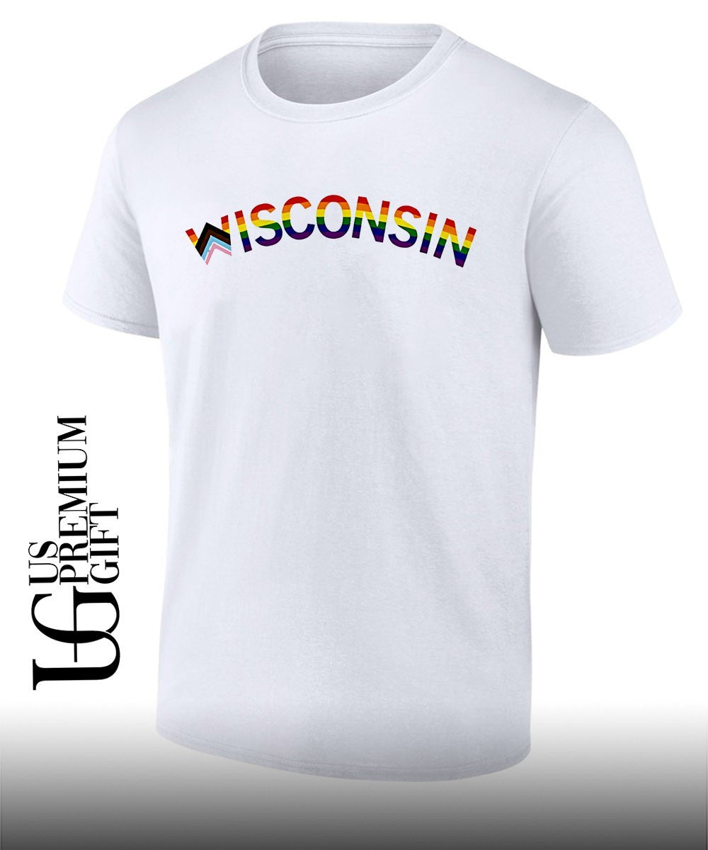 Wisconsin Pride Month 2026 LGBTQ rainbow shirt Unisex