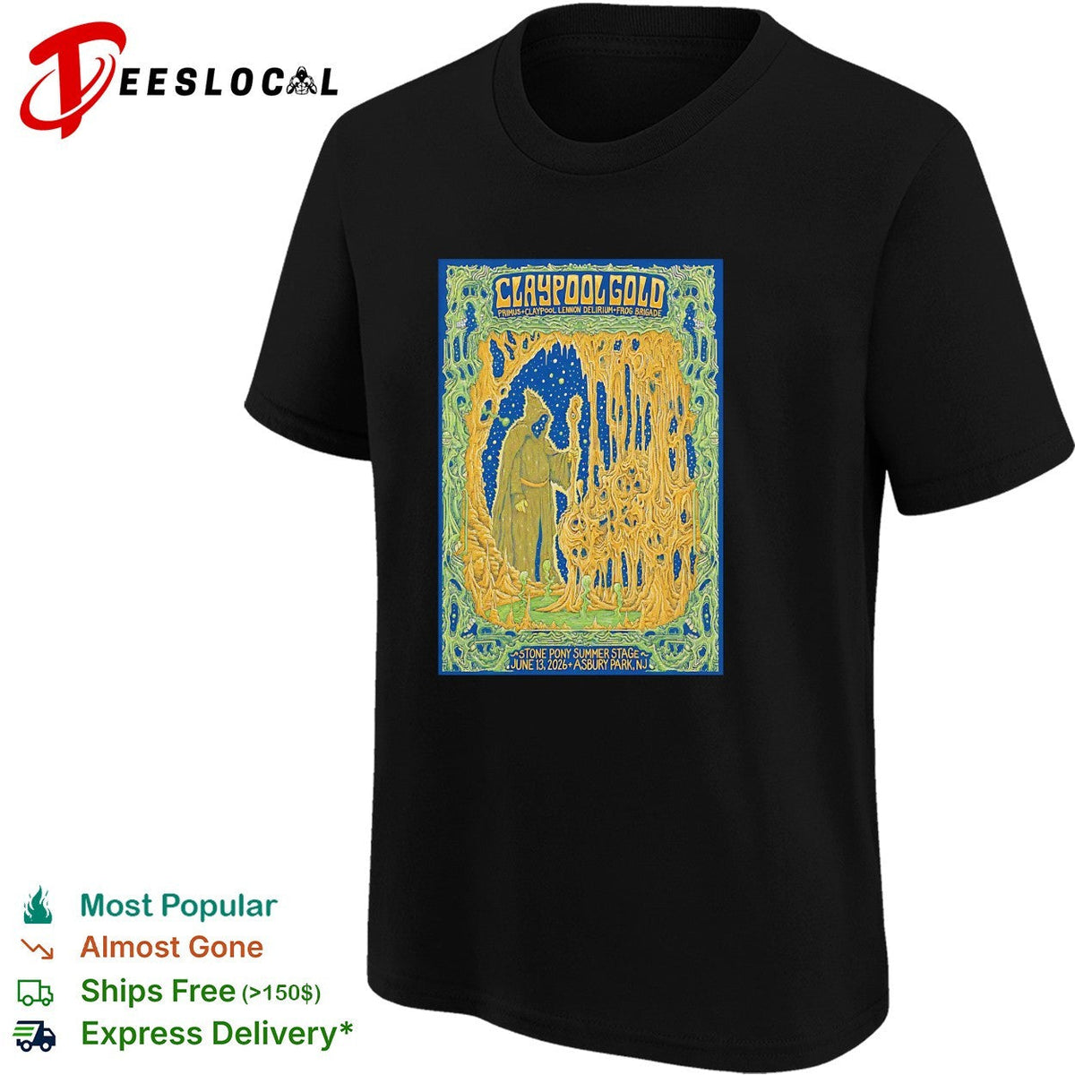 Wizard figure ornate forest Stone Pony Summer Stage Asbury Park concert poster art shirt Unisex