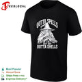 Wizard holding shotgun Outta spells but not outta shells shirt Unisex
