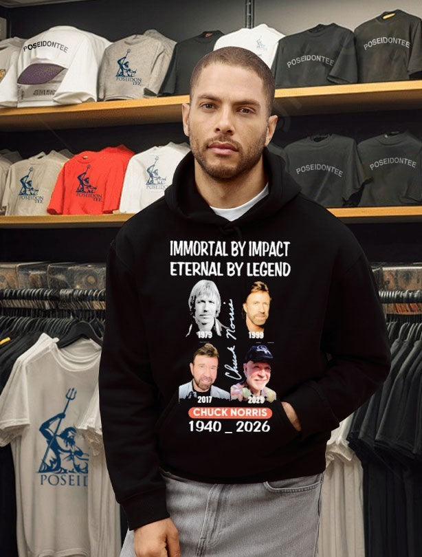 Immortal By Impact Eternal By Legend Chuck Norris 1940 2026 Unisex
