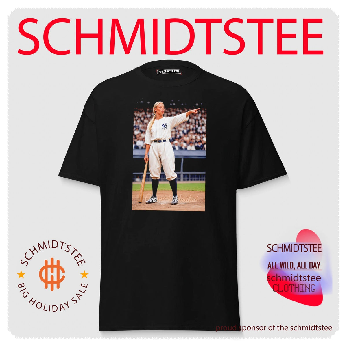 Woman Pointing in New York Yankees Uniform shirt Unisex