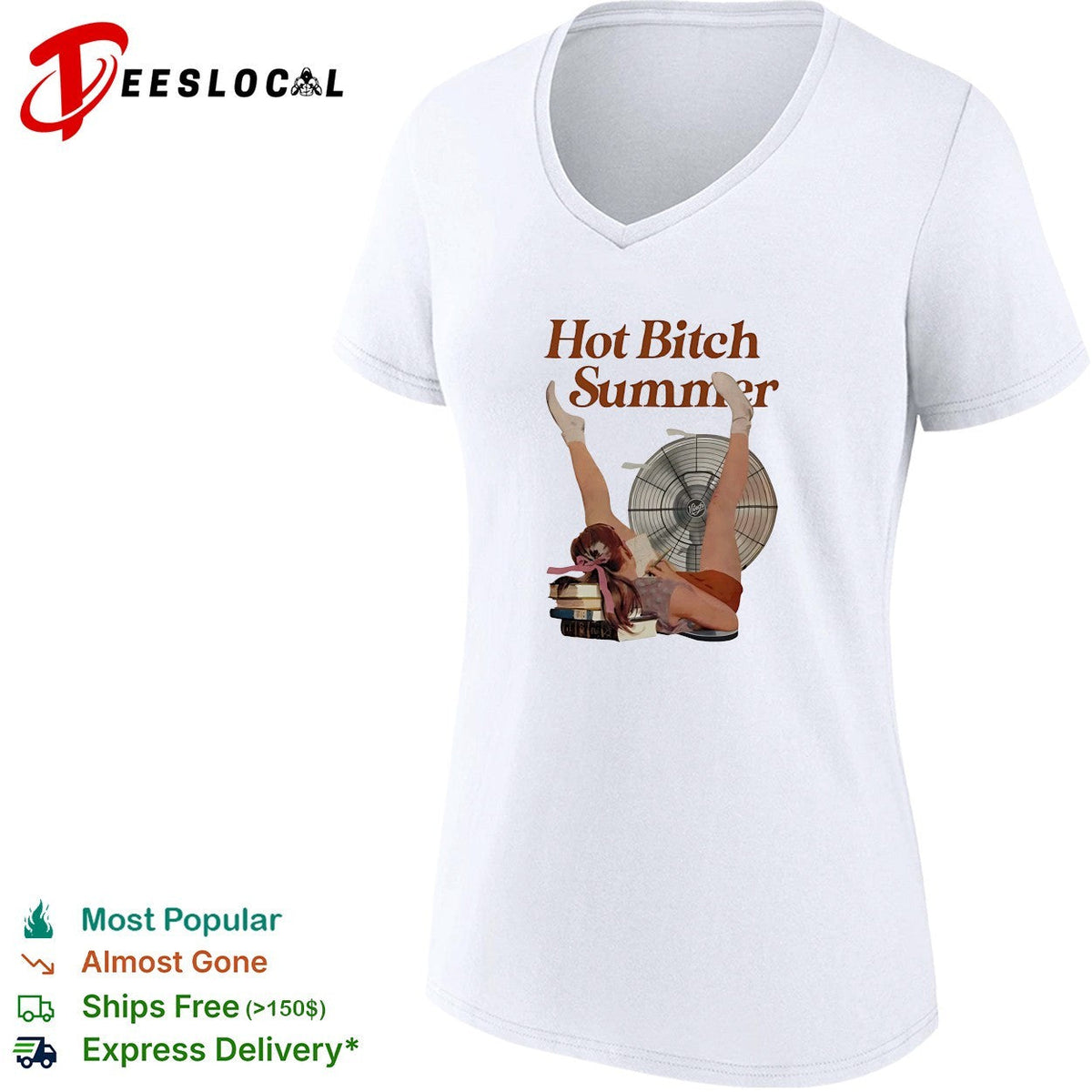 Woman handstand by fan hot bitch summer shirt Unisex