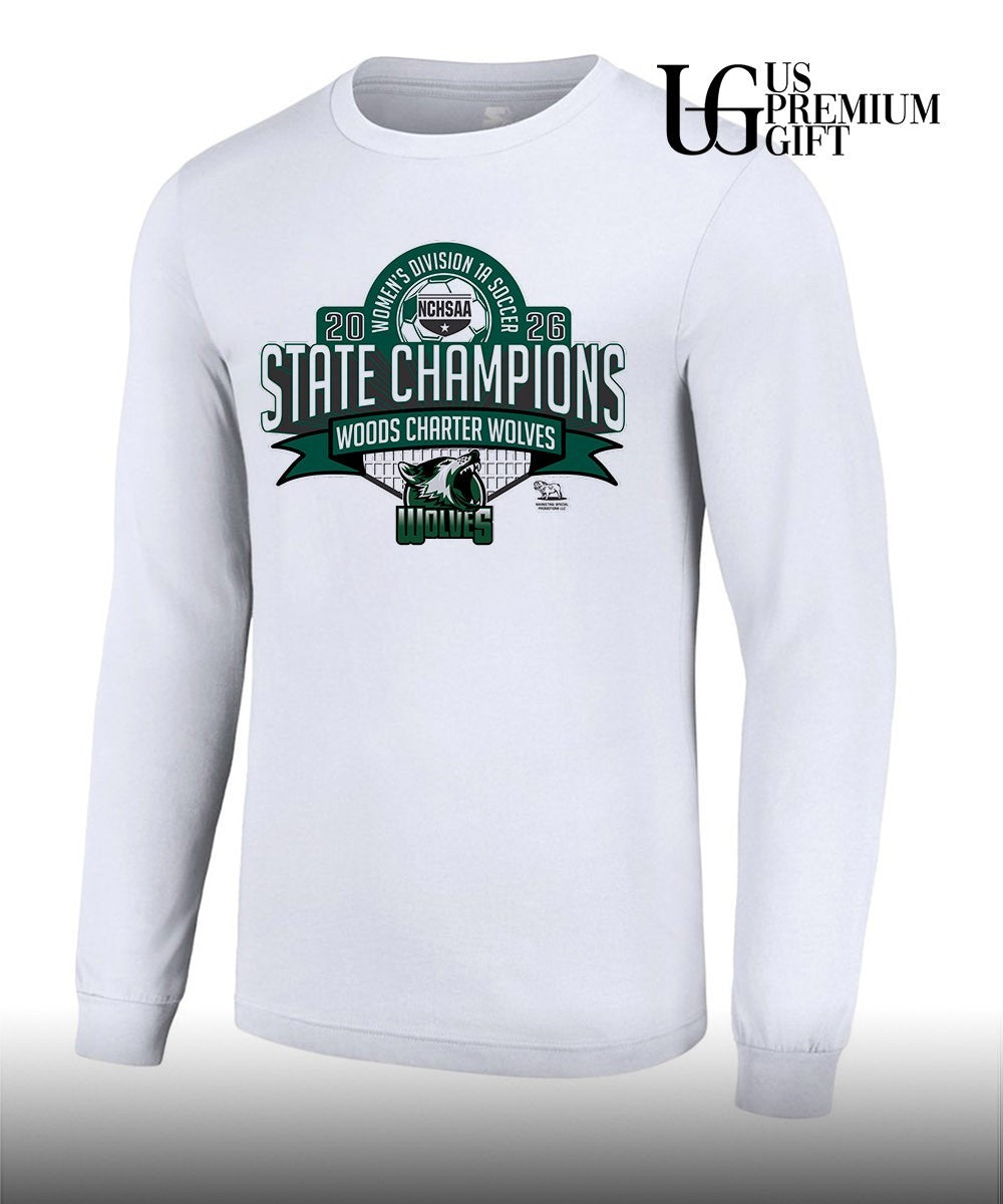 Woods Charter Wolves Women’s Division 1A Soccer State Champions 2026 shirt Unisex