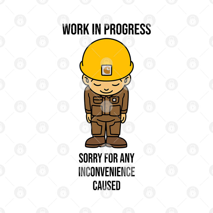 Work In Progress Funny Construction Shirt Unisex