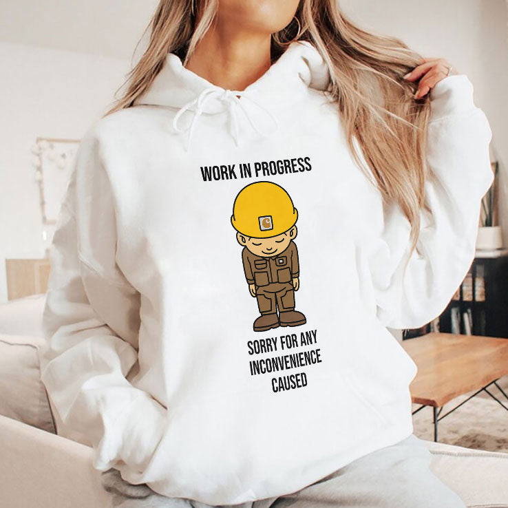 Work In Progress Funny Construction Shirt Unisex