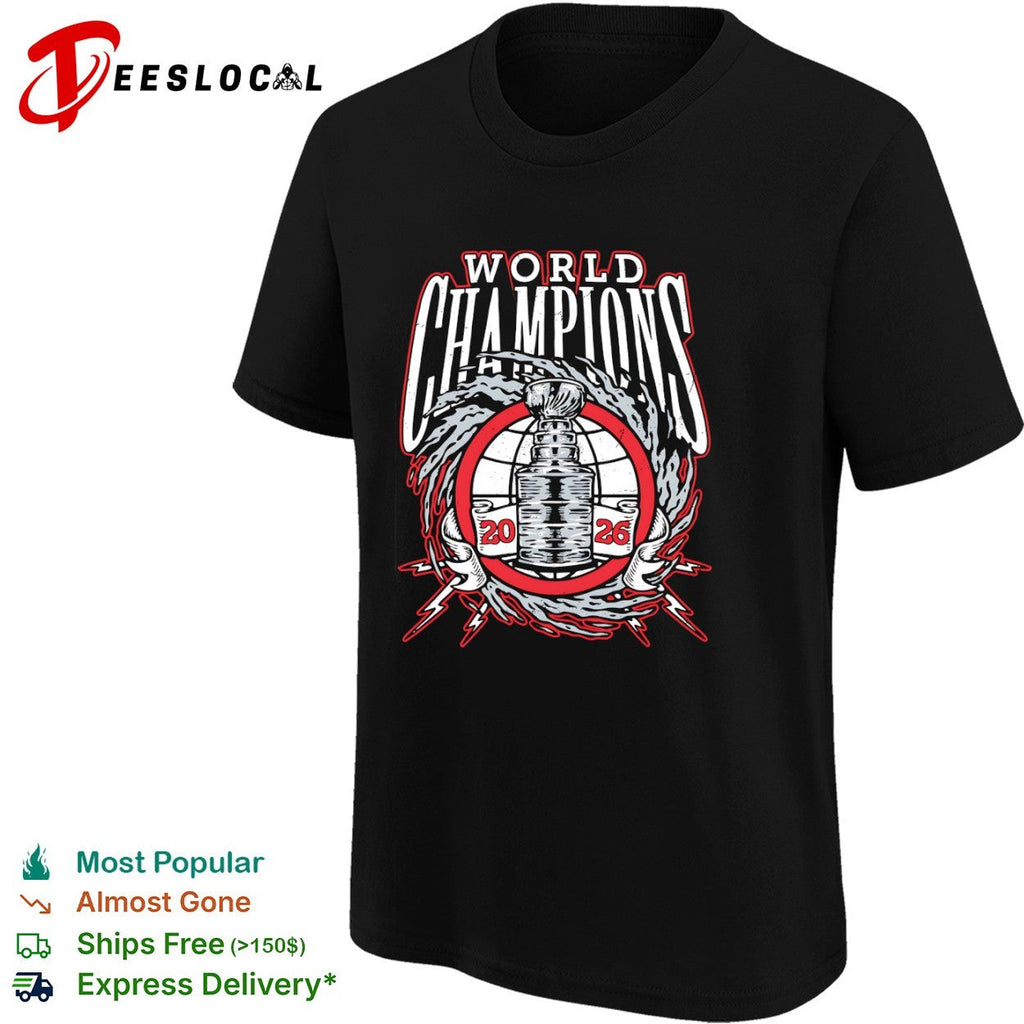World Champions 2026 Stanley Cup Trophy Ice Hockey Professional League shirt Unisex