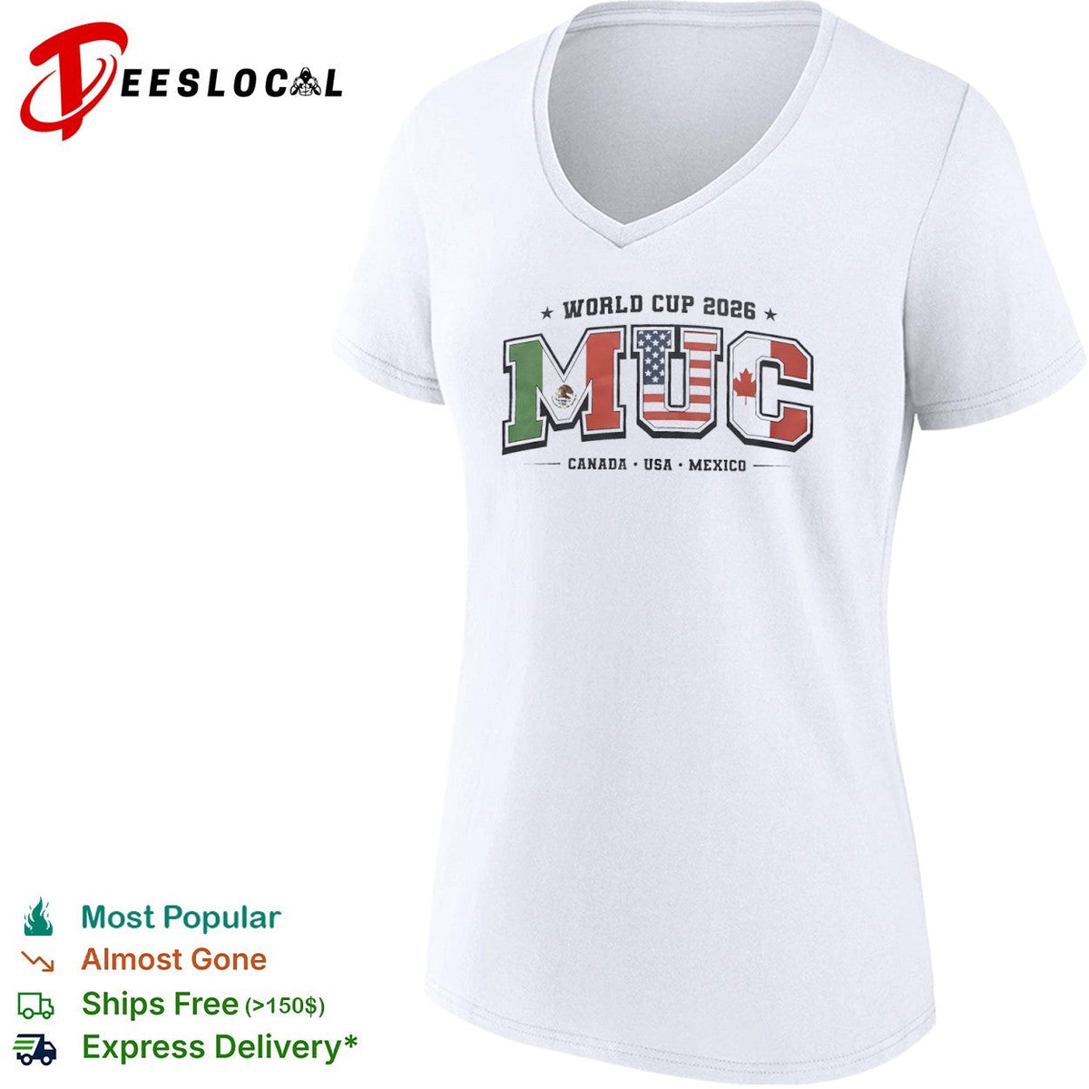 World Cup 2026 MUC Canada USA Mexico North American Soccer Tournament shirt Unisex