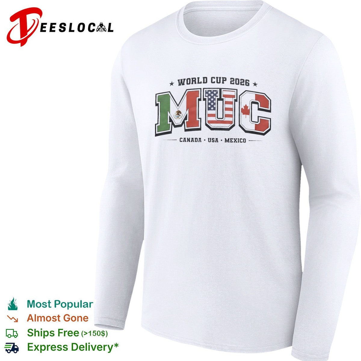 World Cup 2026 MUC Canada USA Mexico North American Soccer Tournament shirt Unisex