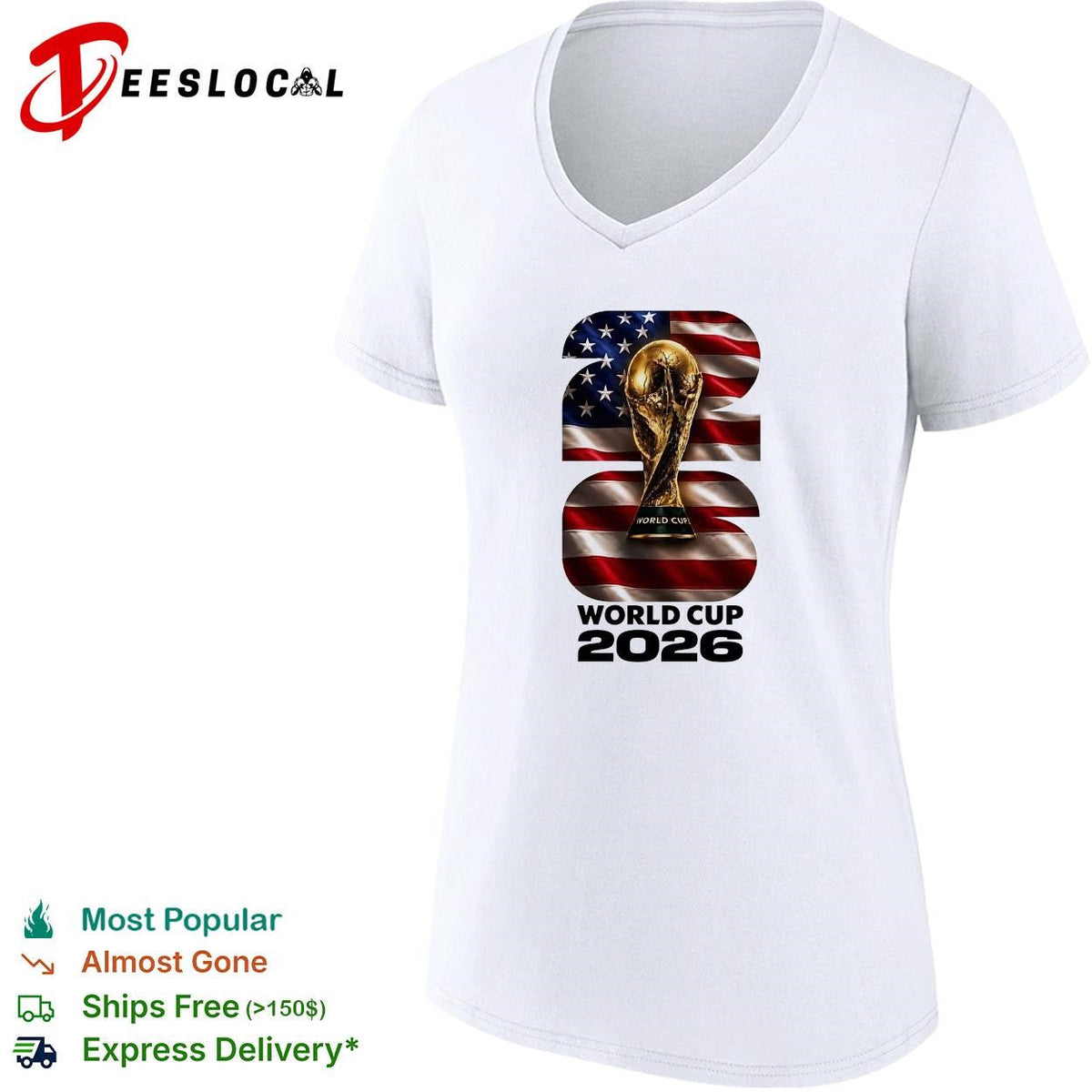 World Cup 2026 trophy American flag poster shirt Unisex