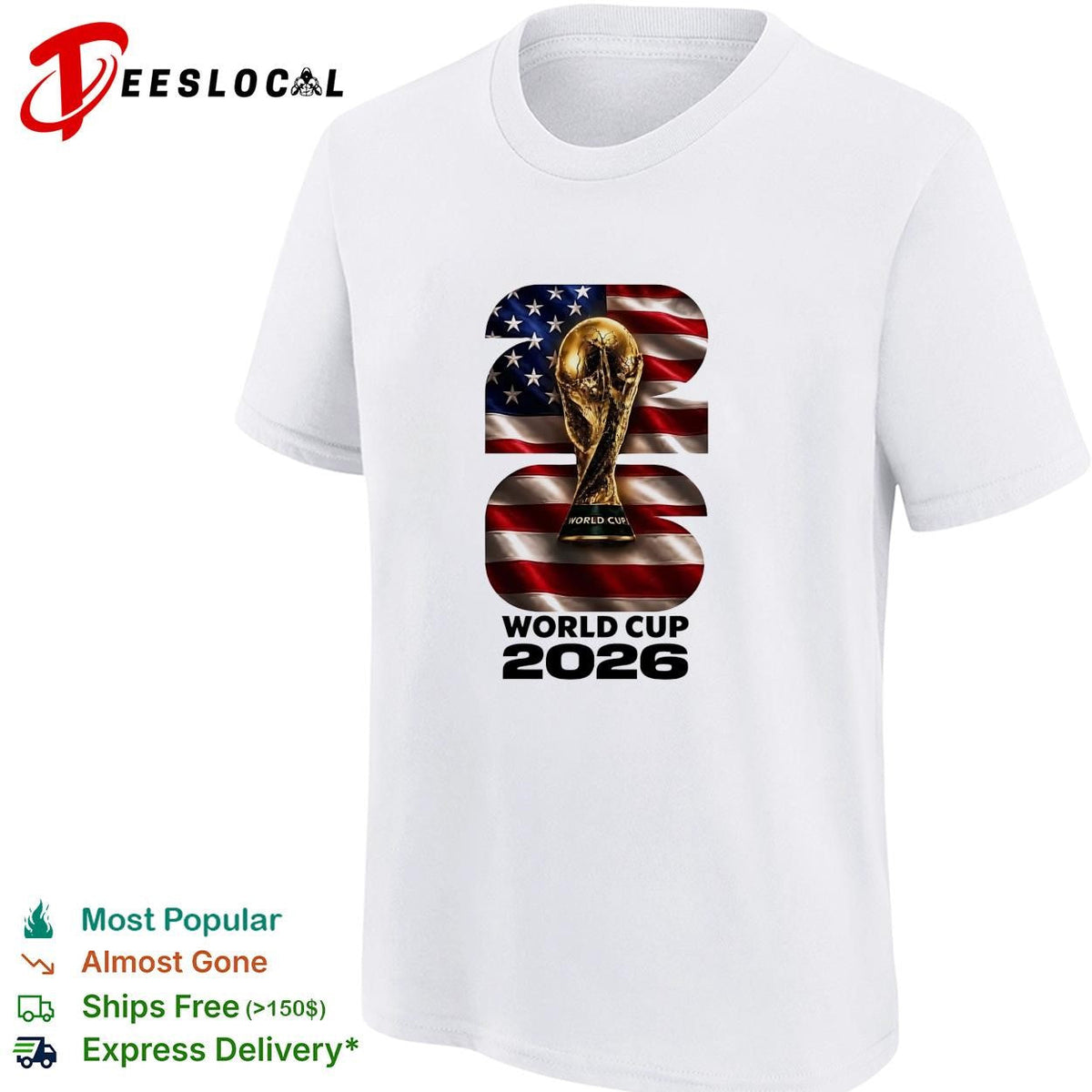World Cup 2026 trophy American flag poster shirt Unisex