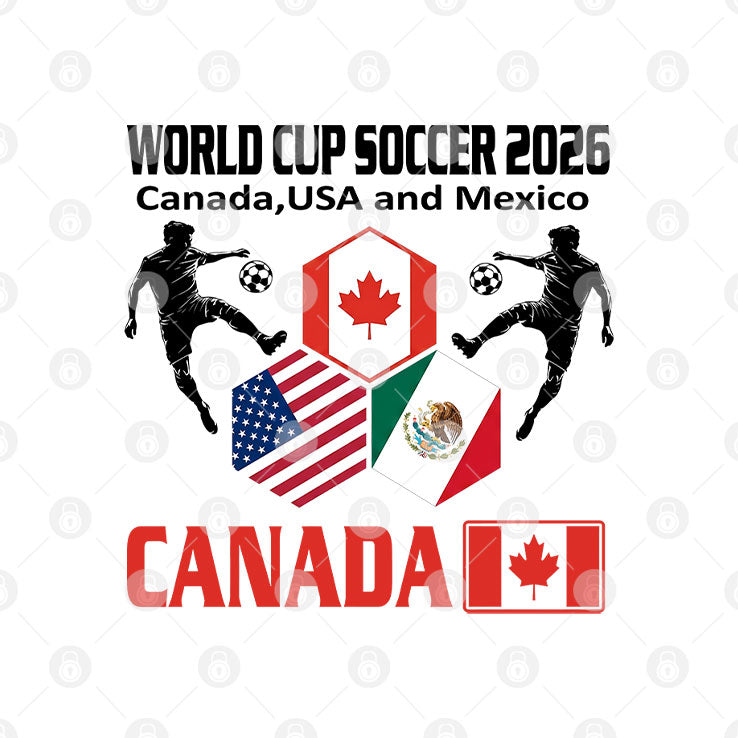 World Cup Soccer 2026 Canada USA And Mexico Shirt Unisex