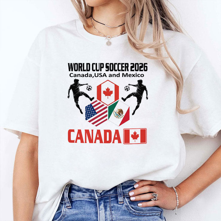 World Cup Soccer 2026 Canada USA And Mexico Shirt Unisex