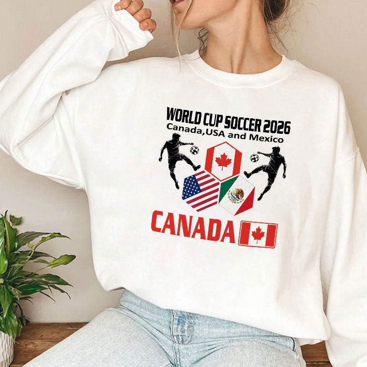 World Cup Soccer 2026 Canada USA And Mexico Shirt Unisex