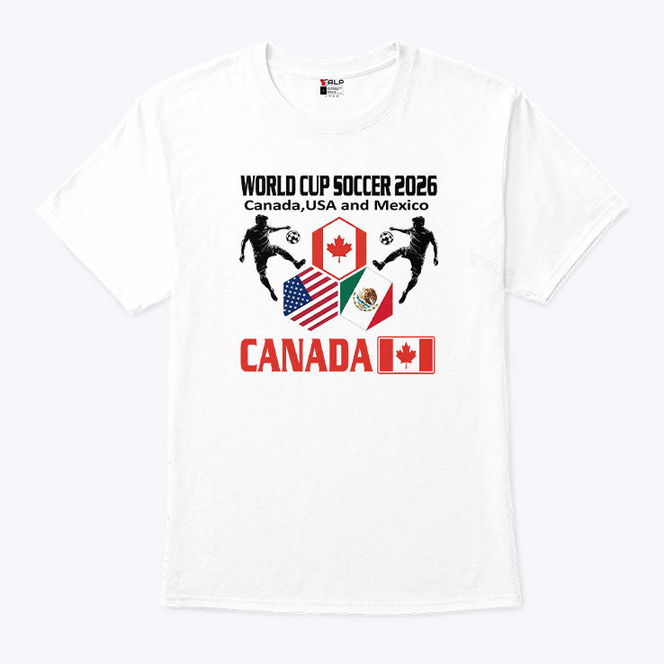 World Cup Soccer 2026 Canada USA And Mexico Shirt Unisex