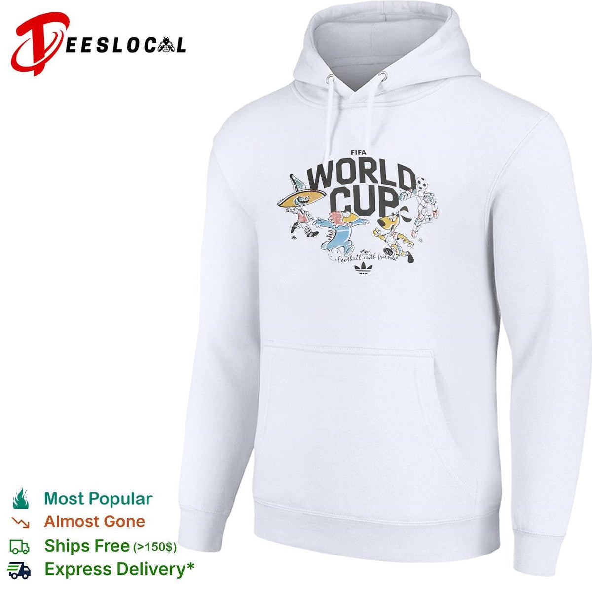 World Cup football with friends cartoon characters poster shirt Unisex