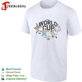 World Cup football with friends cartoon characters poster shirt Unisex