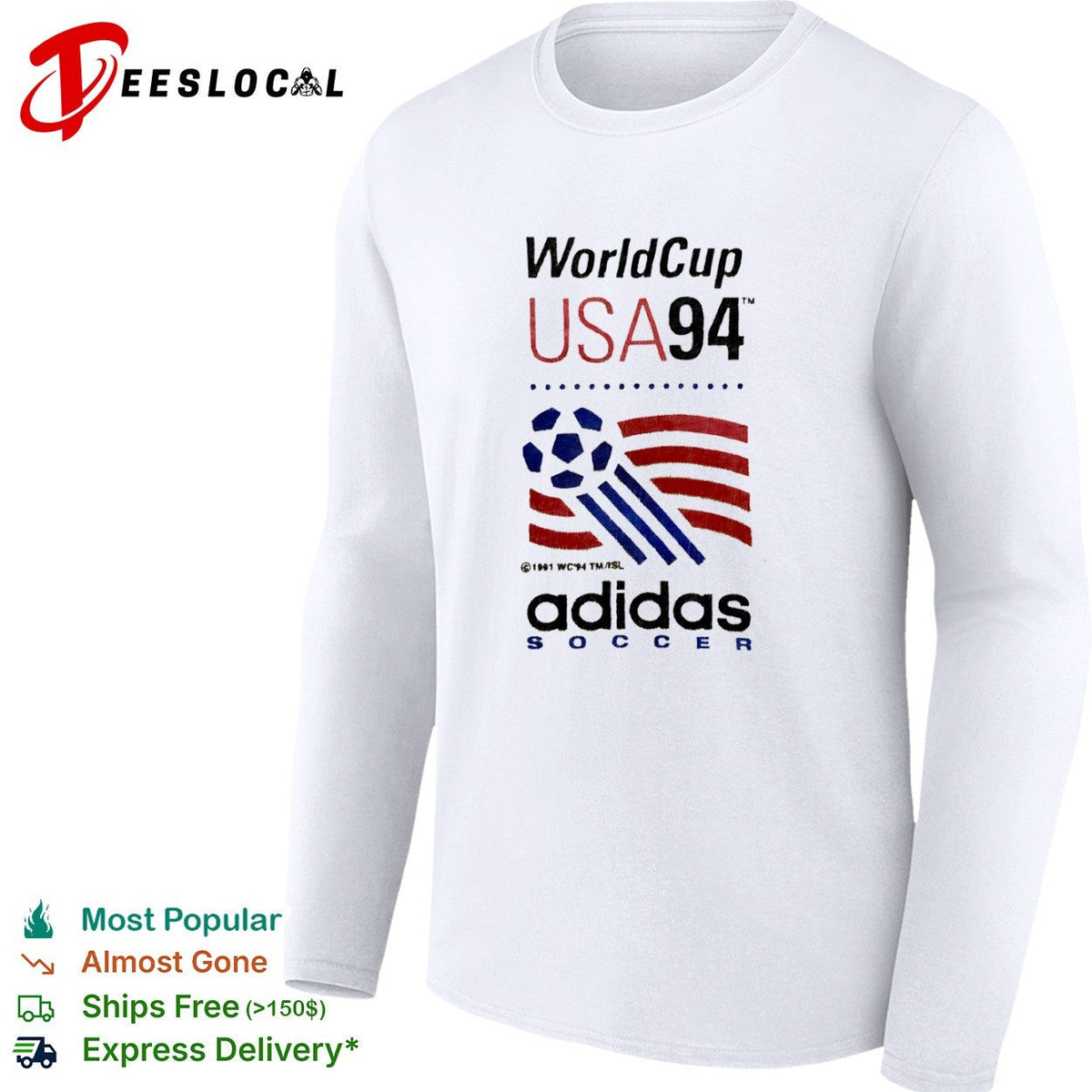 WorldCup USA94 1991 WC 94 TM ISL soccer tournament logo shirt Unisex
