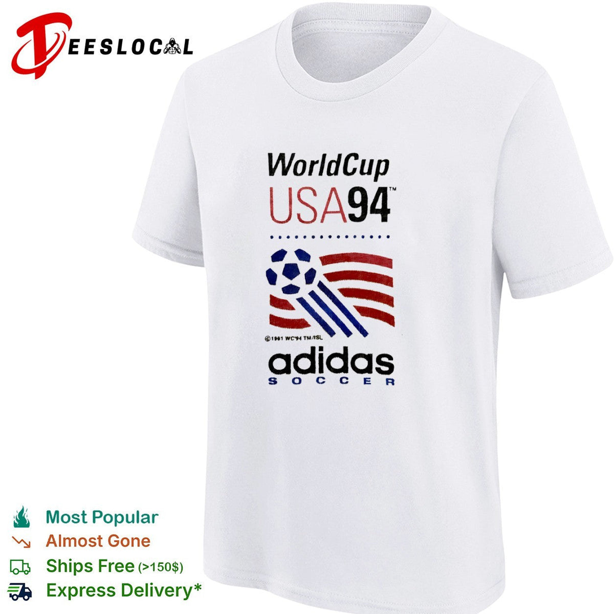 WorldCup USA94 1991 WC 94 TM ISL soccer tournament logo shirt Unisex