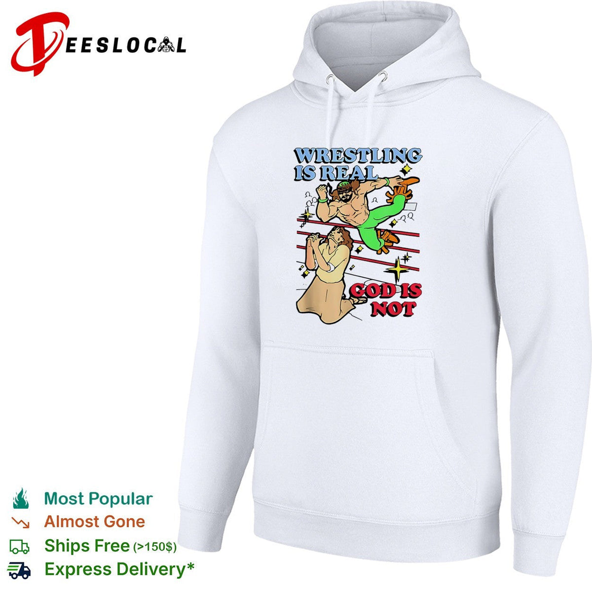 Wrestling is real God is not wrestler and praying man humor shirt Unisex