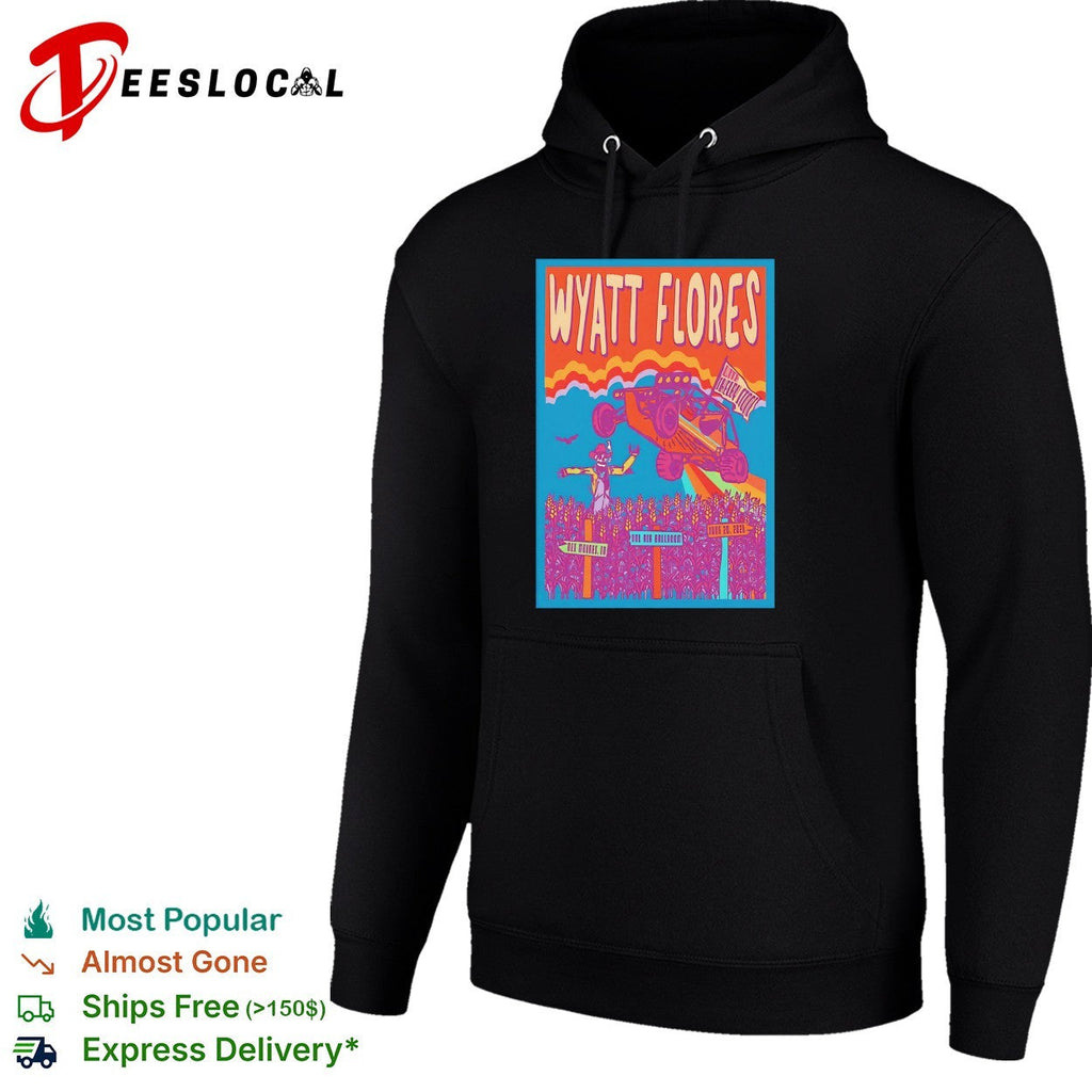 Wyatt Flores monster truck rally concert poster colorful art shirt Unisex
