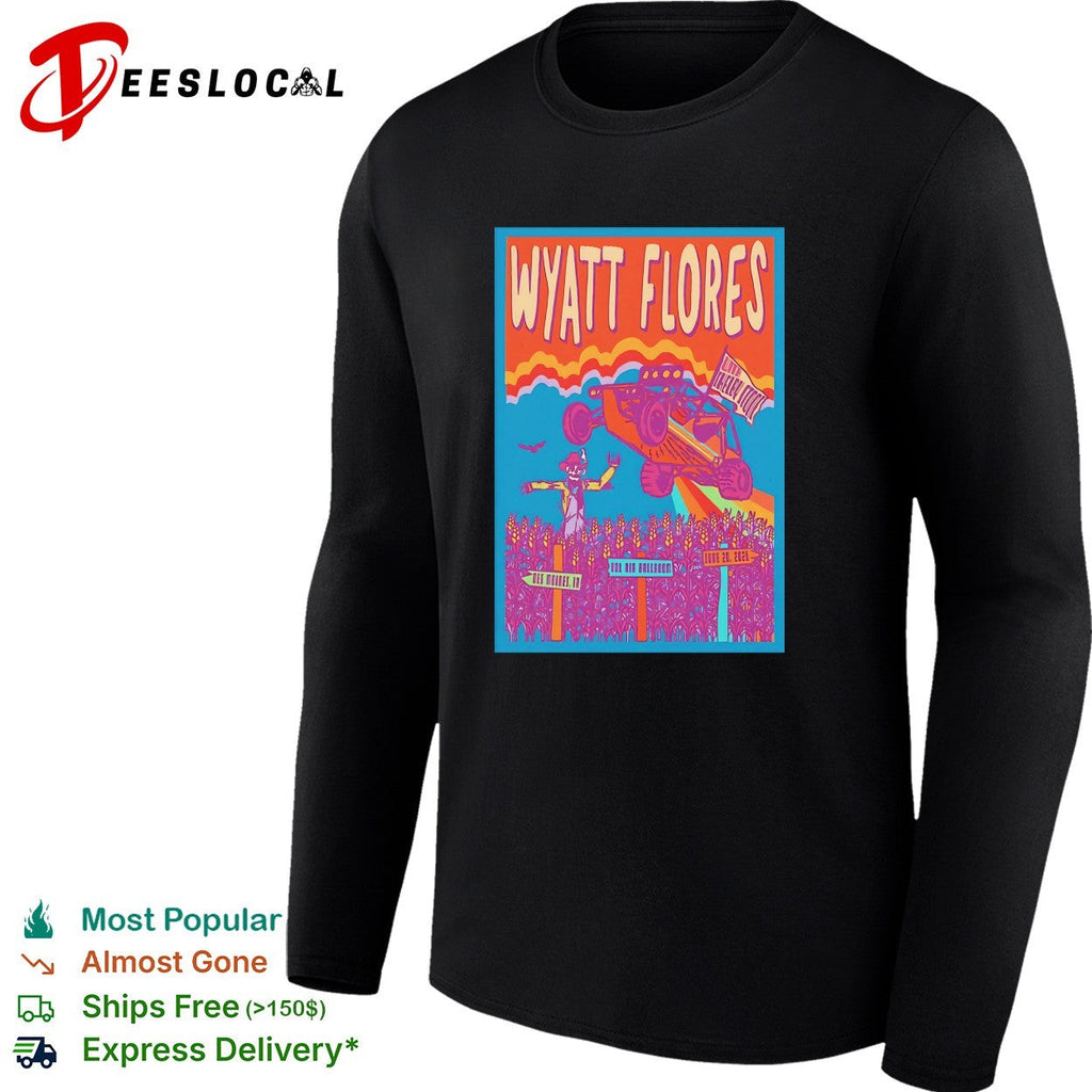 Wyatt Flores monster truck rally concert poster colorful art shirt Unisex