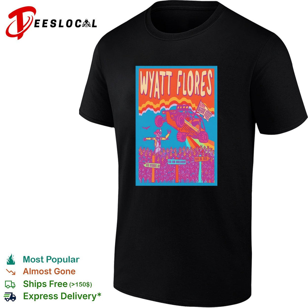 Wyatt Flores monster truck rally concert poster colorful art shirt Unisex
