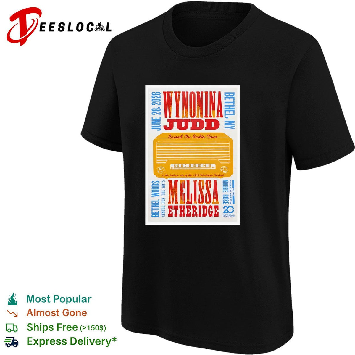 Wynonna Judd Melissa Etheridge raised on radio tour shirt Unisex