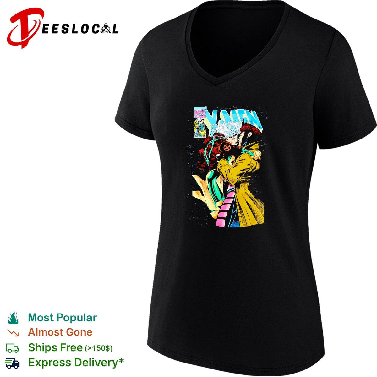 X Men Rogue and Gambit comic shirt Unisex